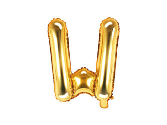Balon litera  W złota 35cm